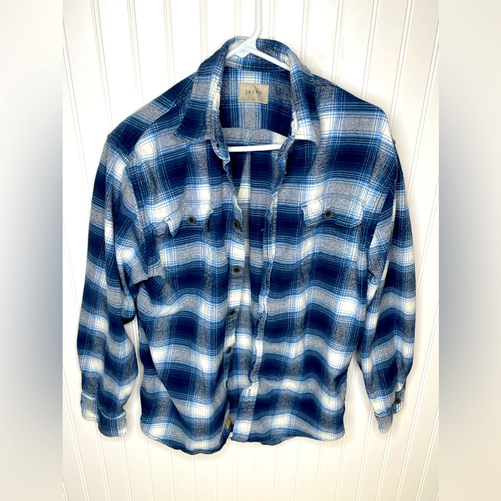 Jachs Mens Medium Button Down Blue